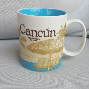 Starbucks Cancun Blue and Tan Mug